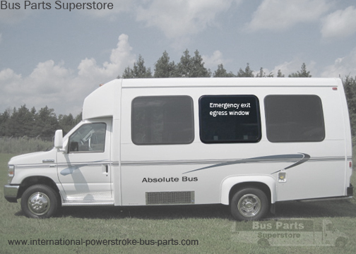 Ameritrans Bus Window E-Series Egress, Emergency Exit Window Cleer Vision 9-CT6-00061